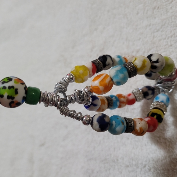 Colorful Beaded Keychain - Picture 3 of 5